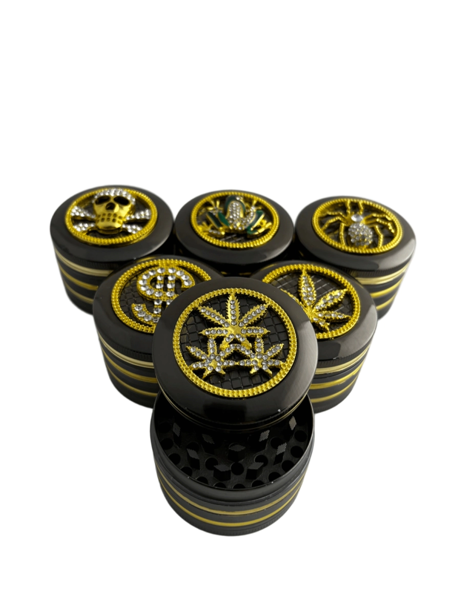 PICADOR METAL NEGRO BRILLOS DISEOS 4 PARTES