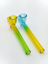 PIPA DE VIDRIO TRICOLOR CON SOPORTE